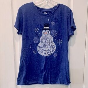 ❄️ ☃️ Snowman Holiday Winter Tee Shirt ☃️ ❄️